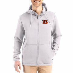 Cincinnati Bengals Cutter & Buck Roam Epic Comfort Recycled Full-Zip Hoodie Jacket Gray - NFL