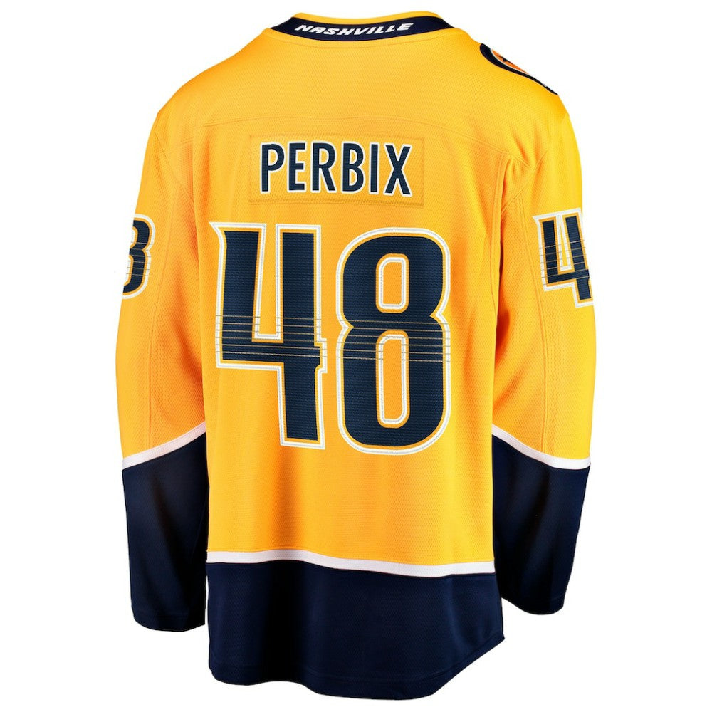 Nick Perbix Nashville Predators Fanatics Home Breakaway Jersey - Gold | NHL Jerseys