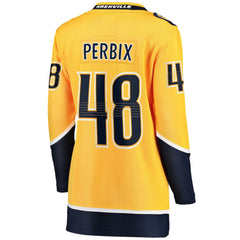 Nick Perbix Nashville Predators - Fanatics Women's Home Breakaway Jersey Gold