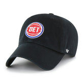47 brand - Detroit Pistons '47 Core Logo Clean Up Adjustable Hat - Black