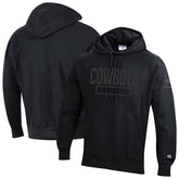 Dallas Cowboys Champion Tonal Reverse Weave Fleece Hoodie Black - NFL