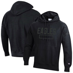 Philadelphia Eagles Champion Tonal Reverse Weave Fleece Hoodie Black - NFL