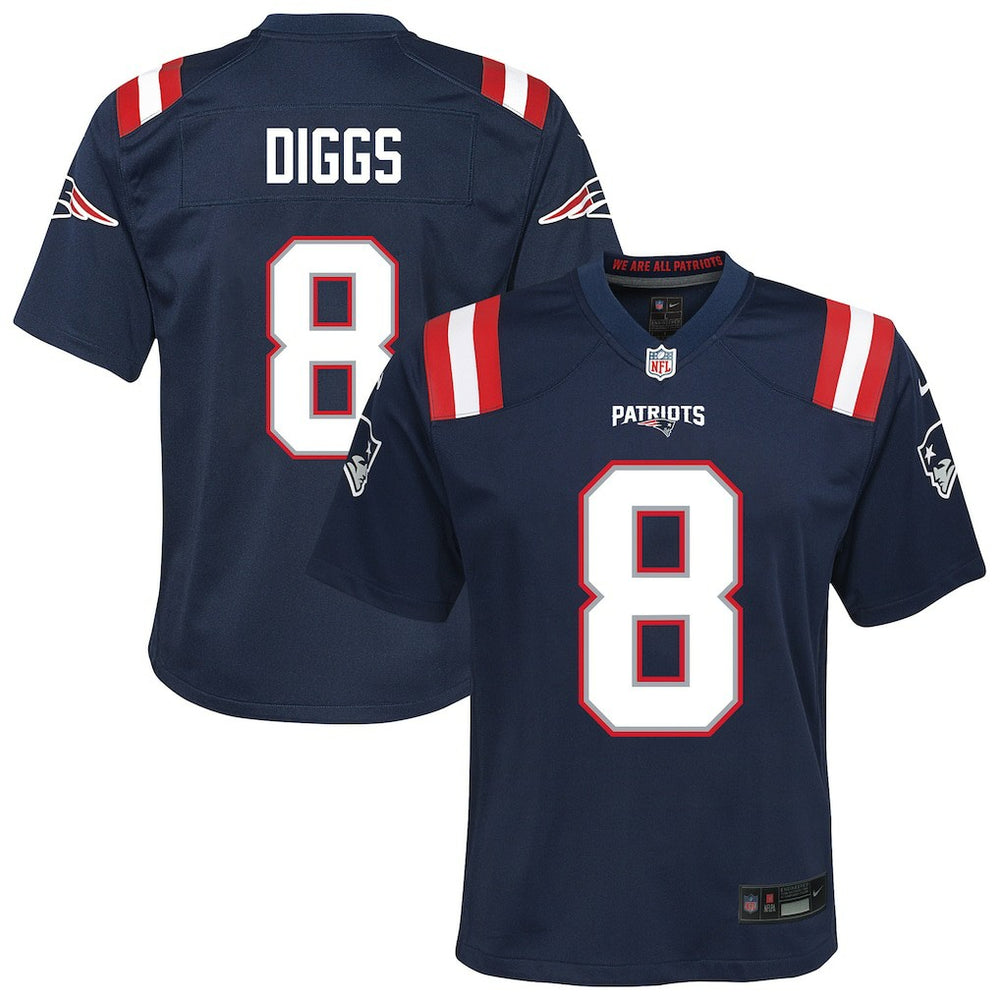 Stefon Diggs New England Patriots Youth Team Game Jersey Navy - Nike