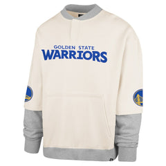 47 brand - Golden State Warriors '47 Crossover Collection Trifecta Double Layered Fleece Sweatshirt - Cream
