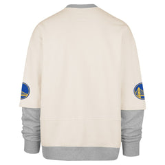 47 brand - Golden State Warriors '47 Crossover Collection Trifecta Double Layered Fleece Sweatshirt - Cream