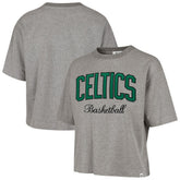47 brand - Boston Celtics '47 Women's Pivot Drop Needle Cropped T-Shirt - Gray