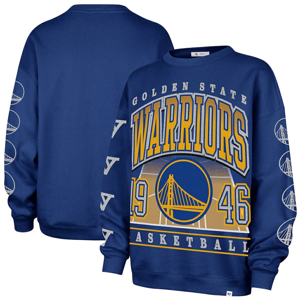 47 brand - Golden State Warriors '47 Women's Go Big Oversized Sweatshirt - Royal