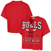 47 brand - Chicago Bulls '47 Women's Elation Oversized Notch Neck T-Shirt - Red