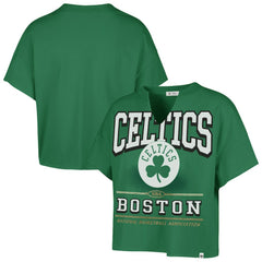 47 brand - Boston Celtics '47 Women's Elation Oversized Notch Neck T-Shirt - Kelly Green