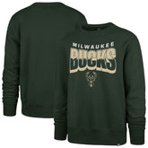 47 brand - Milwaukee Bucks '47 Unisex Brush By Headline Crewneck Sweatshirt - Hunter Green