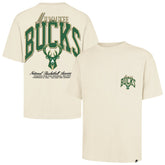 47 brand - Milwaukee Bucks '47 Unisex Crossover Collection Foundation Pocket T-Shirt - Cream