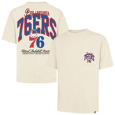 47 brand - Philadelphia 76ers '47 Unisex Crossover Collection Foundation Pocket T-Shirt - Cream