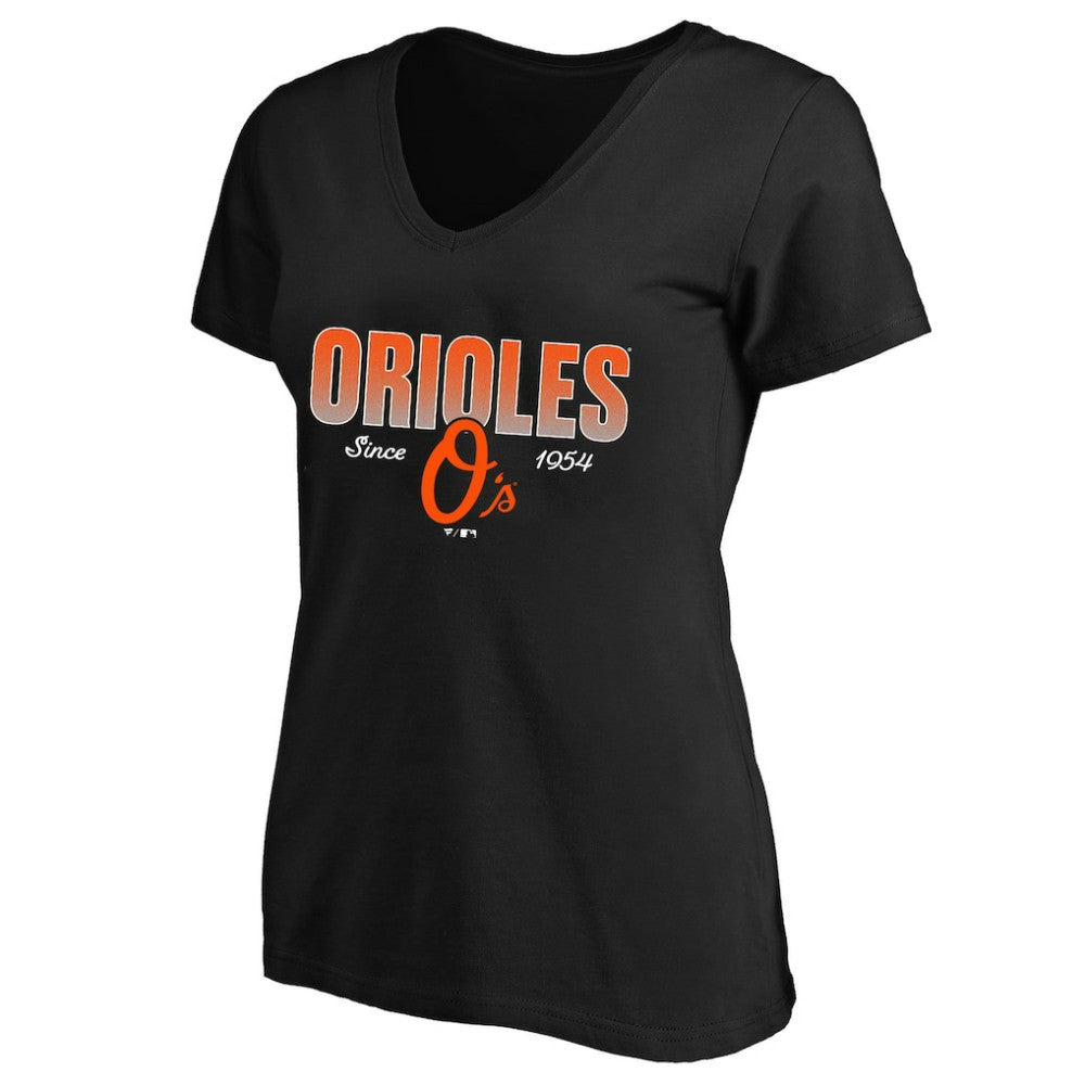 Baltimore Orioles Profile Women's Plus Size Wordmark V-Neck T-Shirt discount