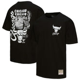 Mitchell & Ness - Chicago Bulls Hardwood Classics Overlap T-Shirt - Black