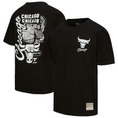 Mitchell & Ness - Chicago Bulls Hardwood Classics Overlap T-Shirt - Black