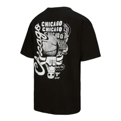 Mitchell & Ness - Chicago Bulls Hardwood Classics Overlap T-Shirt - Black