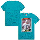 Dan Marino Miami Dolphins Homage Unisex NFL Topps Trading Card Tri-Blend T-Shirt Aqua - NFL