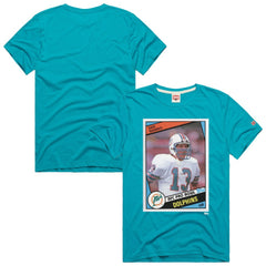 Dan Marino Miami Dolphins Homage Unisex NFL Topps Trading Card Tri-Blend T-Shirt Aqua - NFL