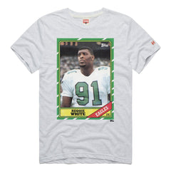 Reggie White Philadelphia Eagles Homage Unisex NFL Topps Trading Card Tri-Blend T-Shirt Gray - NFL