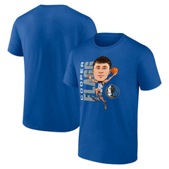 NBA - Cooper Flagg Dallas Mavericks Caricature T-Shirt - Blue