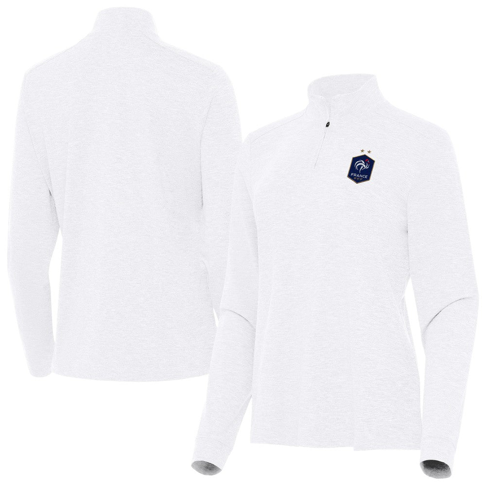 France National Team Antigua Women's Master Quarter-Zip Pullover - White