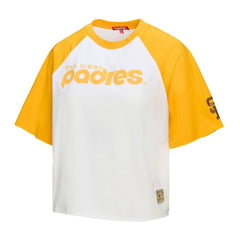San Diego Padres Mitchell & Ness Women's Cropped Raglan Boxy T-Shirt Online