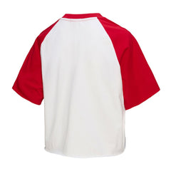 Philadelphia Phillies Mitchell & Ness Women's Cropped Raglan Boxy T-Shirt On Sale