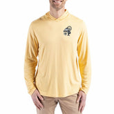 New Orleans Saints Cutter & Buck Throwback Logo Coastline Epic Comfort Eco Recycled Long Sleeve Hoodie T-Shirt Gold - NFL