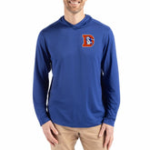 Denver Broncos Cutter & Buck Coastline Epic Comfort Eco Recycled Long Sleeve Hoodie T-Shirt Blue - NFL
