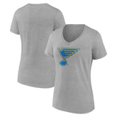 St. Louis Blues - Women's Essential V-Neck T-Shirt Gray