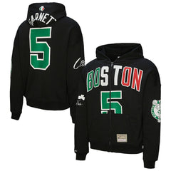 Mitchell & Ness - Kevin Garnett Boston Celtics Unisex Hardwood Classics Maxxed Out Full-Zip Hoodie - Black