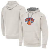 NBA - New York Knicks Antigua Big Logo Victory Pullover Hoodie - Cream
