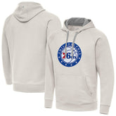 NBA - Philadelphia 76ers Antigua Big Logo Victory Pullover Hoodie - Cream
