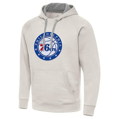 NBA - Philadelphia 76ers Antigua Big Logo Victory Pullover Hoodie - Cream