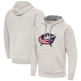 Columbus Blue Jackets - Antigua Big Logo Victory Pullover Hoodie Cream