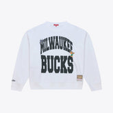 Mitchell & Ness - Milwaukee Bucks Women's Lightweight Block Letter Sweatshirt - White