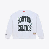 Mitchell & Ness - Boston Celtics Women's Lightweight Block Letter Sweatshirt - White