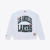 Mitchell & Ness - Los Angeles Lakers Women's Lightweight Block Letter Sweatshirt - White