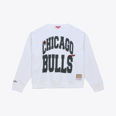 Mitchell & Ness - Chicago Bulls Women's Lightweight Block Letter Sweatshirt - White