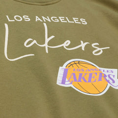 Mitchell & Ness - Los Angeles Lakers Women's Lightweight Script Sweatshirt - Olive