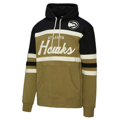 Mitchell & Ness - Atlanta Hawks Double Clutch Head Coach Hoodie - Olive/Black