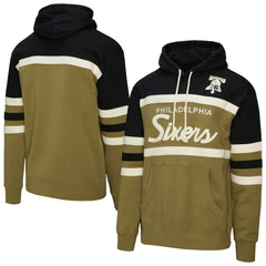Mitchell & Ness - Philadelphia 76ers Double Clutch Head Coach Hoodie - Olive