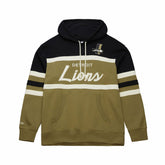 Detroit Lions Vintage Logo Head Coach Hoodie Olive - Mitchell & Ness
