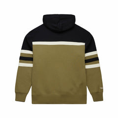Detroit Lions Vintage Logo Head Coach Hoodie Olive - Mitchell & Ness