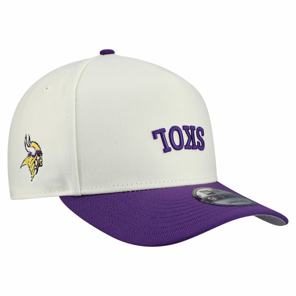 Minnesota Vikings New Era Upside Down 9FIFTY A-Frame Snapback Hat Cream - NFL