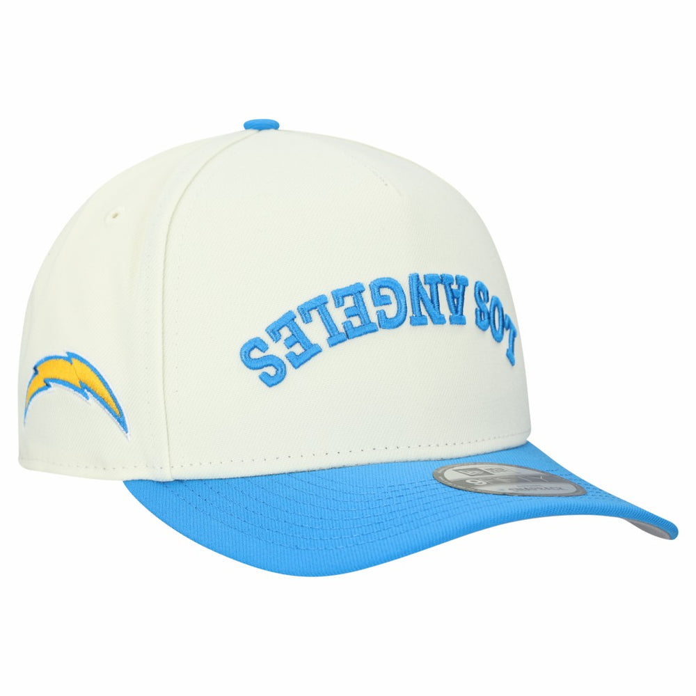 Los Angeles Chargers New Era Upside Down 9FIFTY A-Frame Snapback Hat Cream - NFL