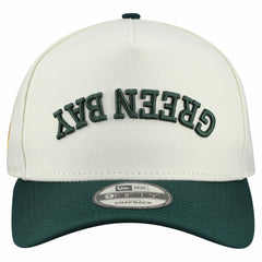 Green Bay Packers New Era Upside Down 9FIFTY A-Frame Snapback Hat Cream - NFL