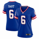 Jaxson Dart New York Giants Women's Alternate 2 Classic Game Jersey Royal - Nike