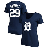 Tarik Skubal Detroit Tigers Profile Women's Plus Size Name & Number V-Neck T-Shirt Lifestyle