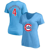 Pete Crow-Armstrong Chicago Cubs Profile Women's Plus Size Name & Number V-Neck T-Shirt Lifestyle